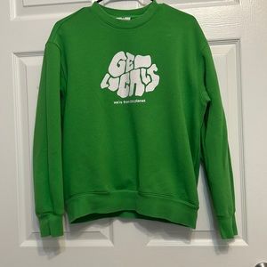 geological green sweater